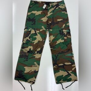Rothco Women's Paratrooper Fatigues Cargo Pants | Woodland Camouflage | XS NWT